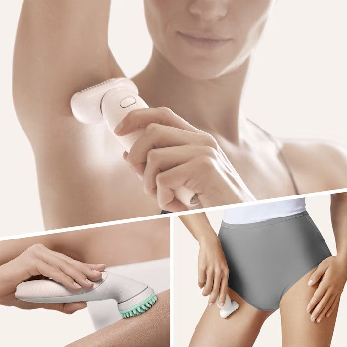 Depiladora Silk-Épil 9 Flex Wet & Dry con 6 accesorios, incluida la almohadilla de masaje profundo