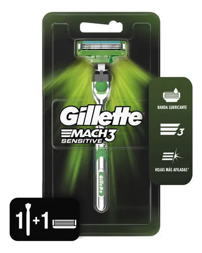 Gillette Mach3 Sensitive Máquina Para Afeitar Recargable 1 Unidad